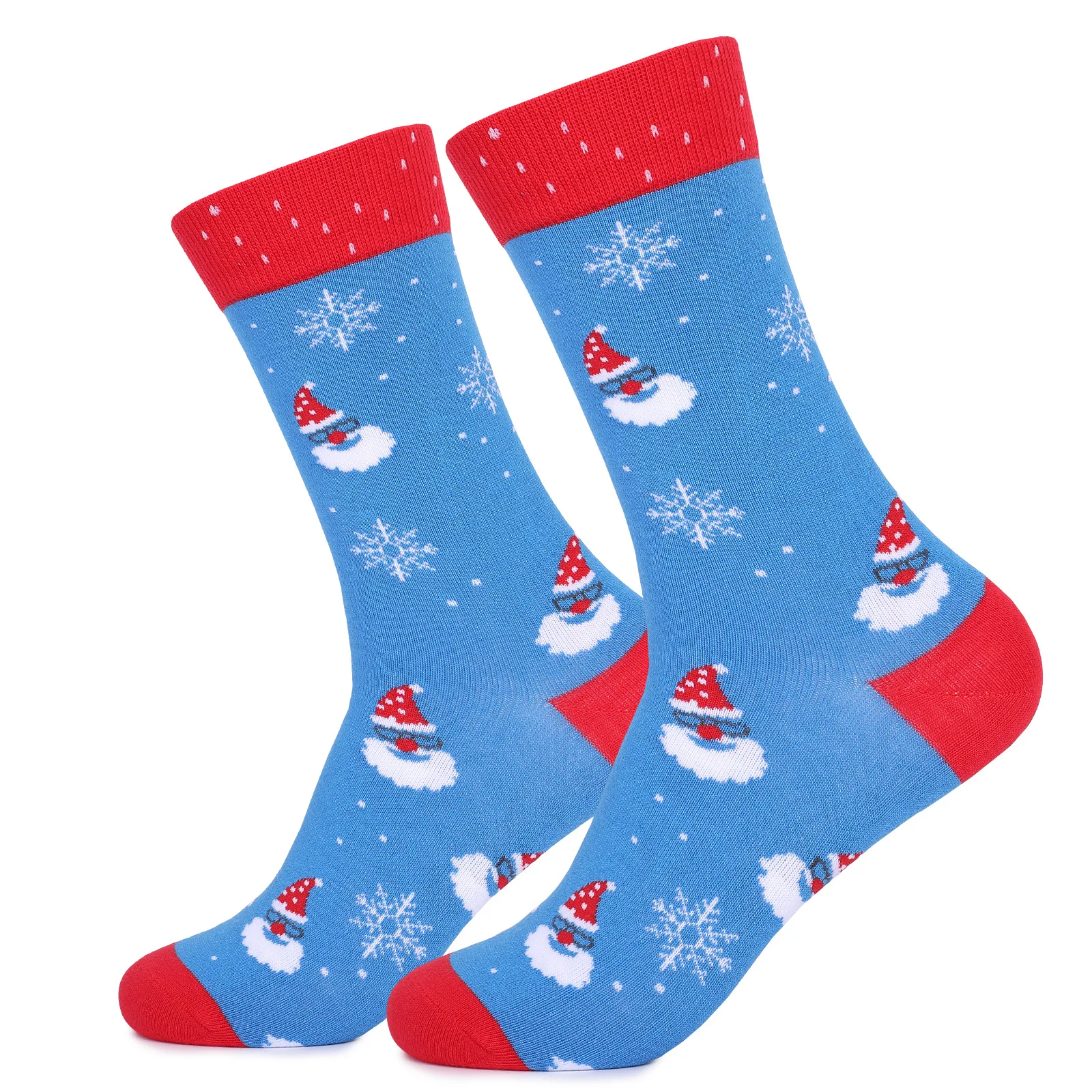 4 Pairs Funny Merry Christmas Socks For Men & Women Colorful Novelty Cute Soft Breathable Middle Tube Cotton Socks