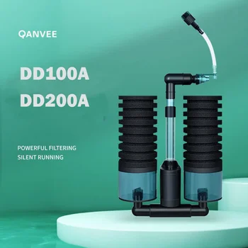 Qanvee Electric Water Sponge USB Purifier Biological Oxygen Fish Tank Filter Foam Aquarium Accessories Filtro Equipment Goods