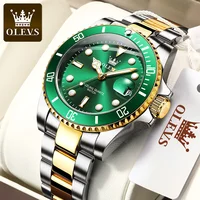 OLEVS montre pour hommes de luxe haut de gamme rotatif unidirectionnel anneau extérieur conception montre à Quartz pour hommes Date automatique étanche montres-bracelets 2