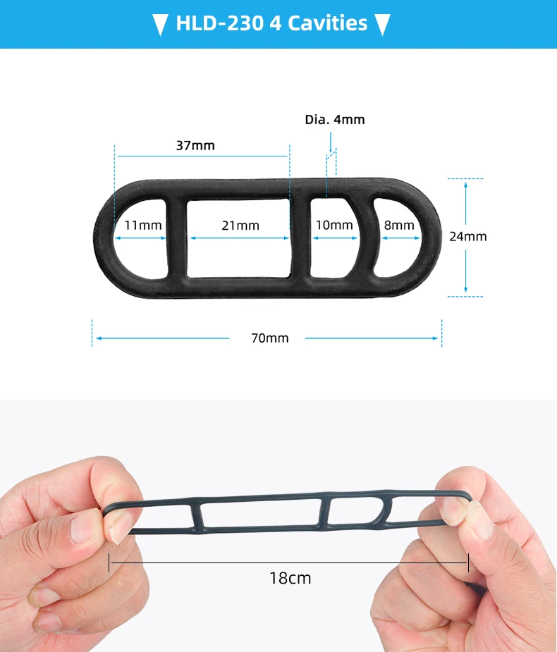 10/5 stücke Gel Band für Fahrrad Scheinwerfer Hinten Lampe Lenker Post Montieren LED Licht Taschenlampe Halter Bungee Stretch gummi Riemen – Detail 2