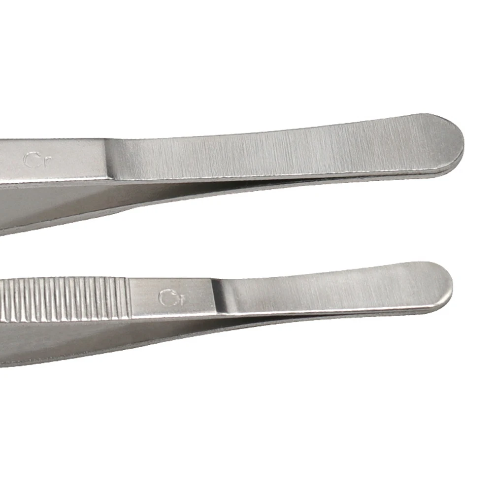 

1pc Tweezers 18/20/25cm Stainless Steel Toothed Tweezers For Suture Manipulate Needles Hold Hand Tools Tweezer