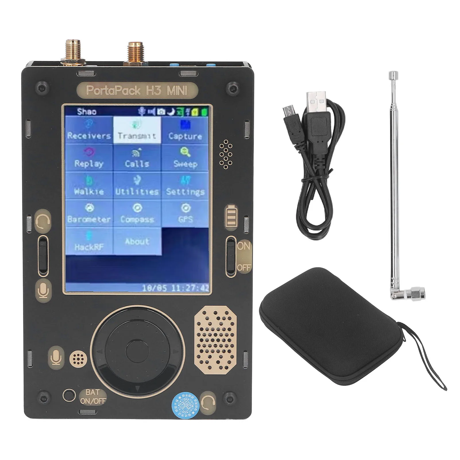 Portable Radio Transceiver 1MHz to 6GHz 3.2in TFT Touch Screen SDR  Transceiver with Microphone Barometer Compass GPS Receiver AliExpress