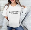 CHAMPAGNE S'IL VOUS PLAIT French Women's T-Shirt French Saying Shirts French Lover tee summer fashion Casual vintage tops 1