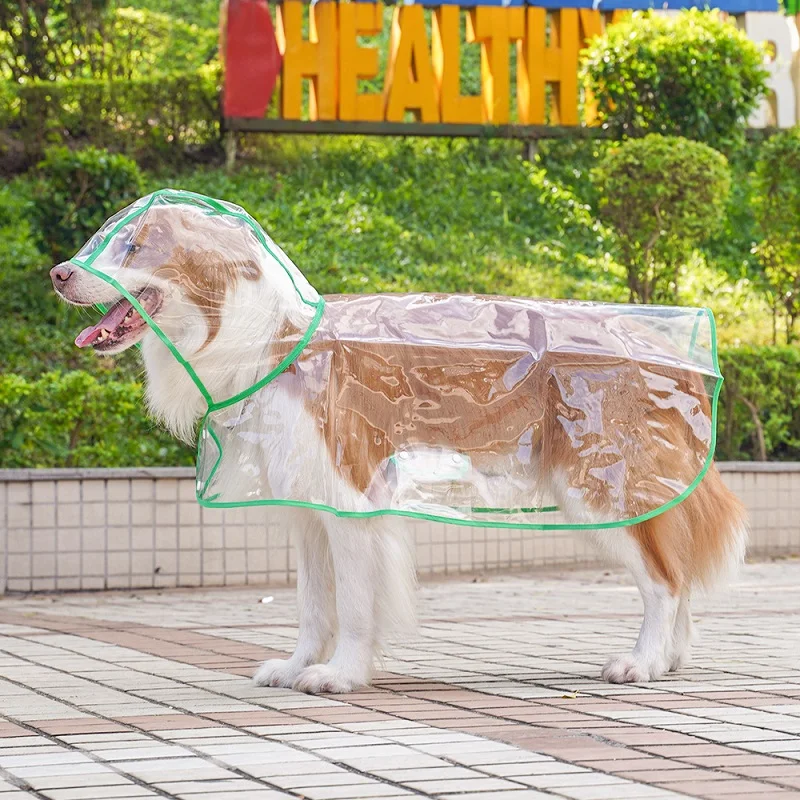 thumbnail image 1 of Chubasquero transparente para perros, chaqueta impermeable con capucha para perros pequeños, medianos y grandes, suministros para mascotas para pasear al aire libre, 1 of 5