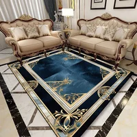 European Light Luxury Marble Carpet Living Room Decor Soft Comfortable Sofa Home Bedroom Rugs Washable Balcony Coffee Table Mat 1