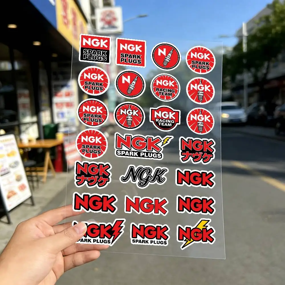 NGK 오토바이 반사 스티커 헬멧 스쿠터 연료 탱크 공구함 레이싱용 방수 데칼