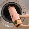 Peach Shape Bathroom Rugs Micro-fiber Floor Mat Anti-skid Carpet Strong Absorbent Flocking Quick Drying Home Floor Mat 3