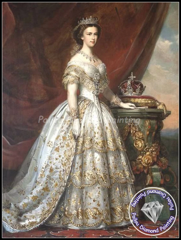バイエルン王女シシィの肖像画フランツによるダイヤモンド絵画