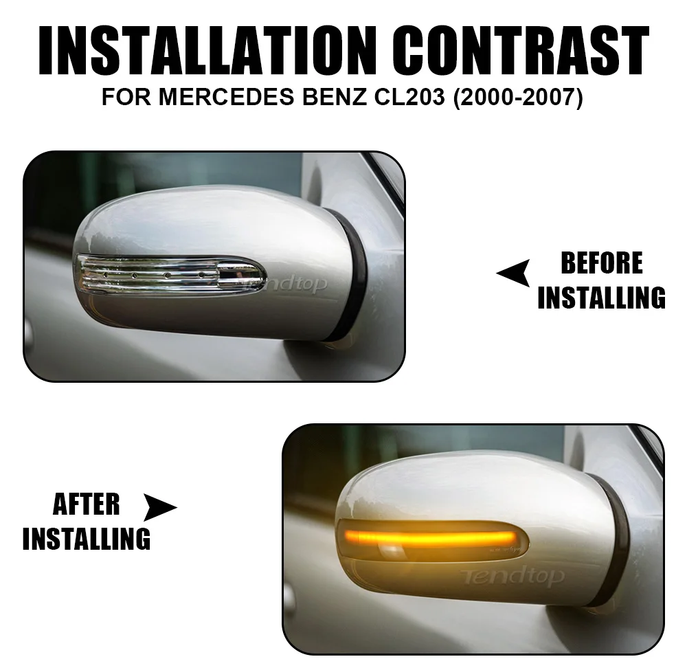 �޸������� ���� C Ŭ���� W203 S203 CL203 2000-2007 LED ���̳��� �������õ� ���̵� �̷� ����Ŀ ������ ����