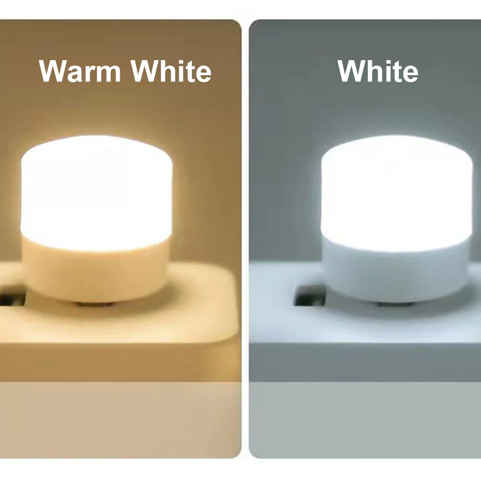 LED Light Book Light Mini LED Light 1/10Pcs Mini USB Book Light Warm White Eye Protection Book Reading USB Plug Power Bank Mobile Power Charging LED Night Lamp