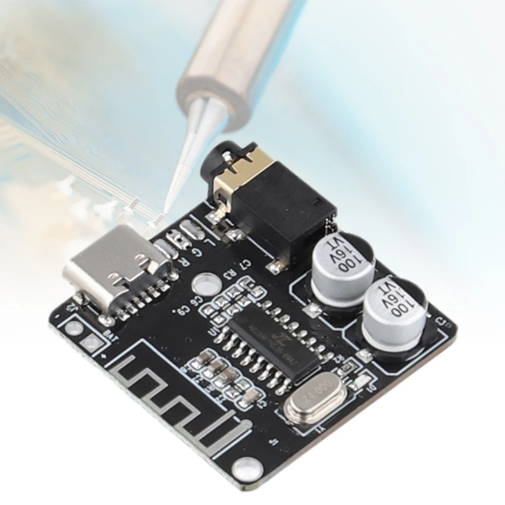 Audio Receiver Board Bluetooth-Compatible5.0 Type-C MP3 Lossless Decoder Board 3.7-5V Audio Receiver Module for DIY