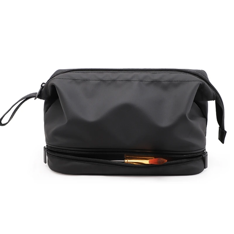 Double Layer Toiletry Storage Waterproof Toiletries Bag Portable Handle Waterproof Cosmetic for Women Men
