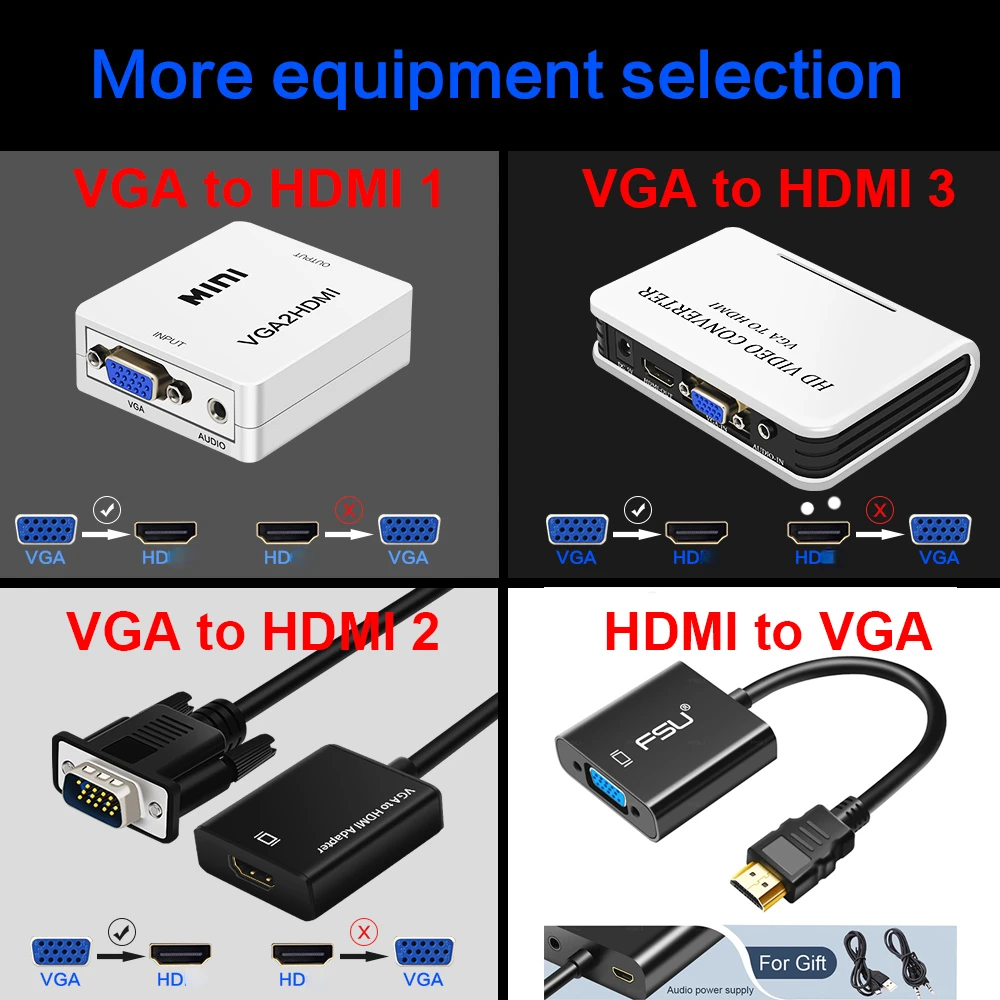 VGA To HDMI Cable/line For RT809F RT809H EMMC Programmer, 44 OFF