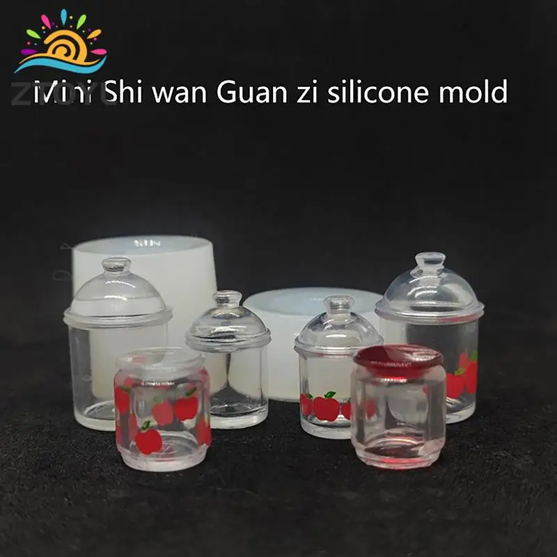 

Dollhouse Food Jar Silicone Mold Dolls House Mini Candy Cookie Jars Model Toys Dollhouse Kitchen Accessories