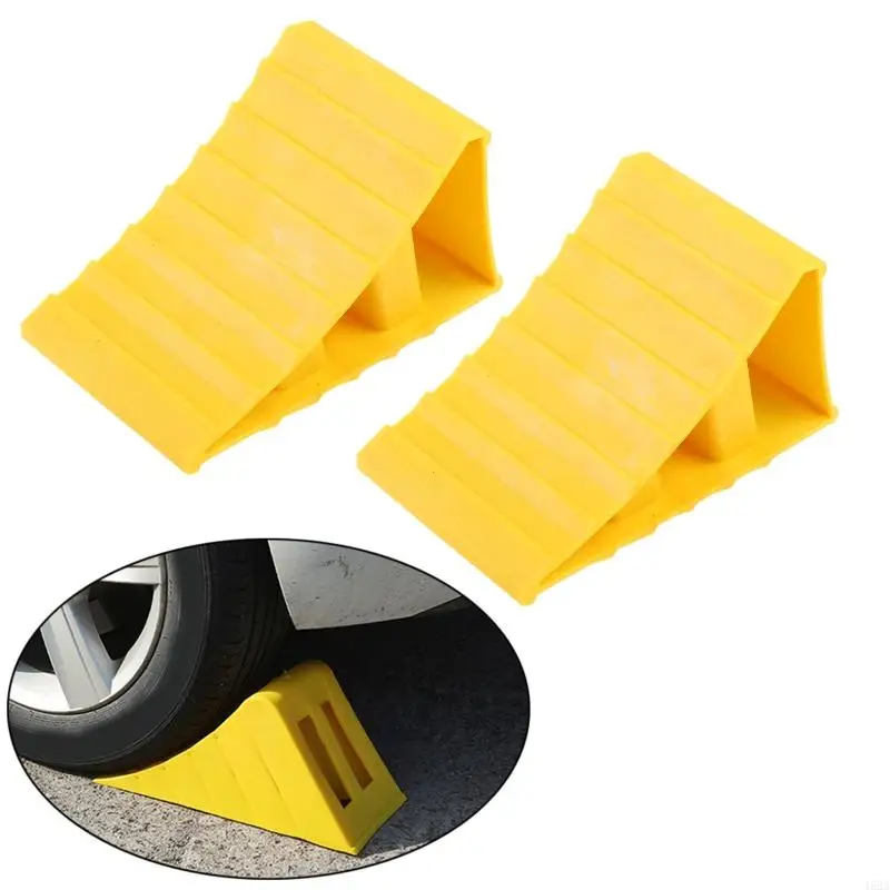 462A Wheel for Triangle Skid Stop 2Pcs Wheel Chocks Stop Slider Block for Car Truck Travel Trailer RV Accessories