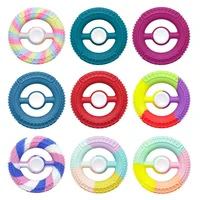 Round Silicone Fidget Rotating Spinner Hand Gripping Ring Finger Forearm Trainer Gyroscopes Decompression Toy Gifts for Children 2