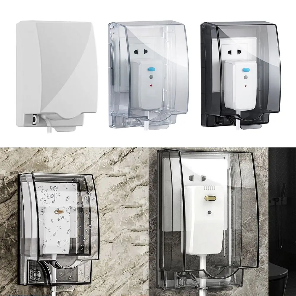 86 Type Self-Adhesive Electric Plug Cover Wall Socket Waterproof Box Bathroom Wall Switch Protection Socket Splash-Proof Box