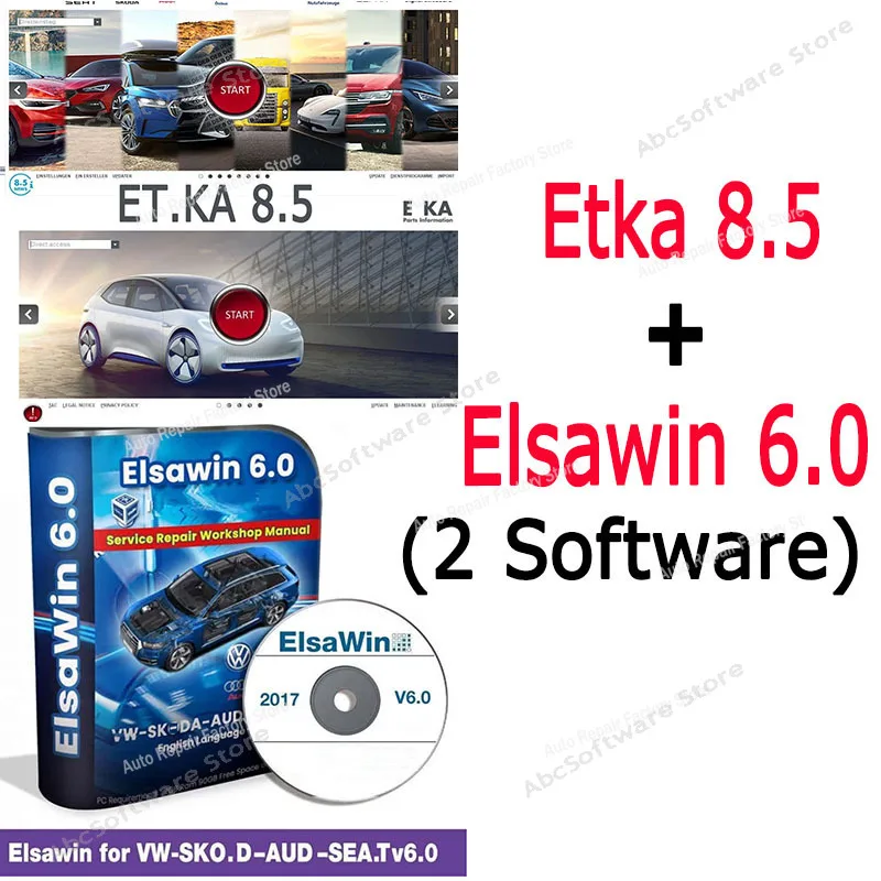 2023 Elsawin 6.0 + ET KA 8.5 Group Vehicles Electronic Parts Catalog Support ForV/W+AU//DI+SE//AT+SKO//DA Auto Repair Software for v w au di se at sko da support cars online update et ka 8 3v group vehicles electronic parts catalogue until 2021 years