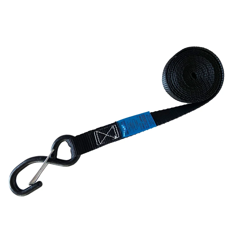 Heavy-Duty Portable Auto Luggage Trailer Ratchet Tie Down Strap with 8-Shaped Hook and Brake Strap
