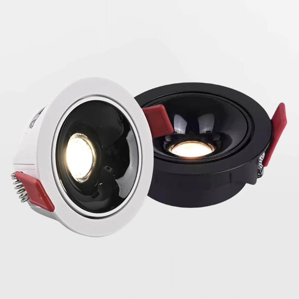 Ultra-Thin Embedded Dimmable COB LED Downlights 5W 7W 10W 12W 15W 20W Anti Glare LED Ceiling Lights AC85~265V Indoor Lighting