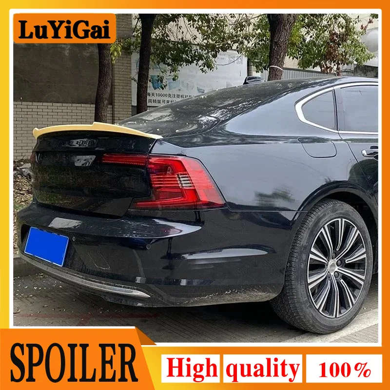 

Car Spoilers Manufactory Outlet ABS Plastic Carbon Fiber Rear Boot Wing Spoiler For Volvo S90 2017 2018 2019 2020