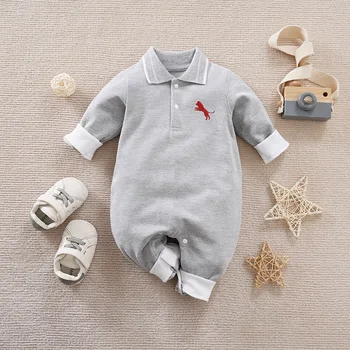 0-2Years Infant Jumpsuits Cotton Soft Clothes Spring autumn Newborn Baby Pajamas Oneise Solid color long sleeve baby jumpsuit