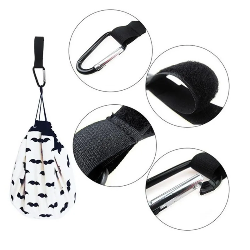 Baby Stroller Hook Clip Aluminum Alloy Carabiner Cart Organizer Diaper Bag Shopping Pram Hook Hanger 5/2pcs stroller hooks stroller accessories