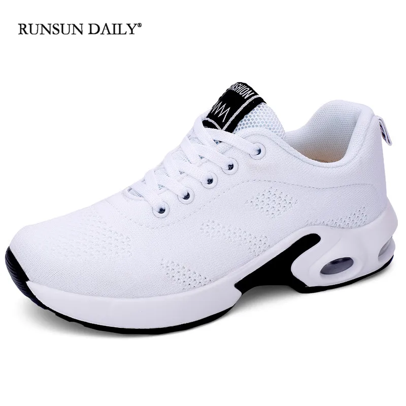 Fashion Women Air Cushion Soft Bottom Running Outdoor Mesh Breathable Tennis Shoes running shoes,tennis sneakers