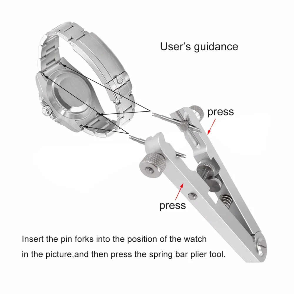 Pince à Ressort Pour Montre - Outil De Remplacement De Barrette, 12 Cm