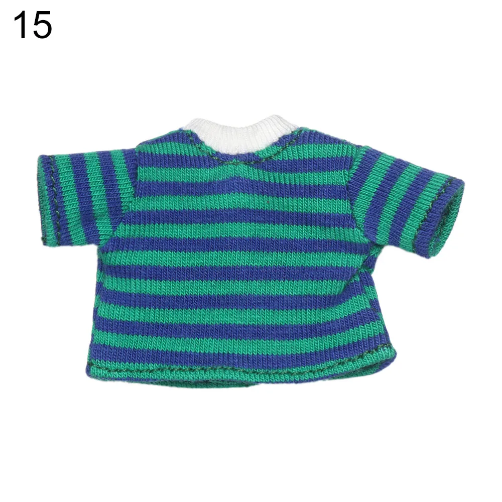 Doll Clothes Suits Stripe Shirt for 1/12 BJD Doll Clothes OB11 Doll T-shirt 1/11 Doll Panties Doll Cotton Socks Doll Accessories