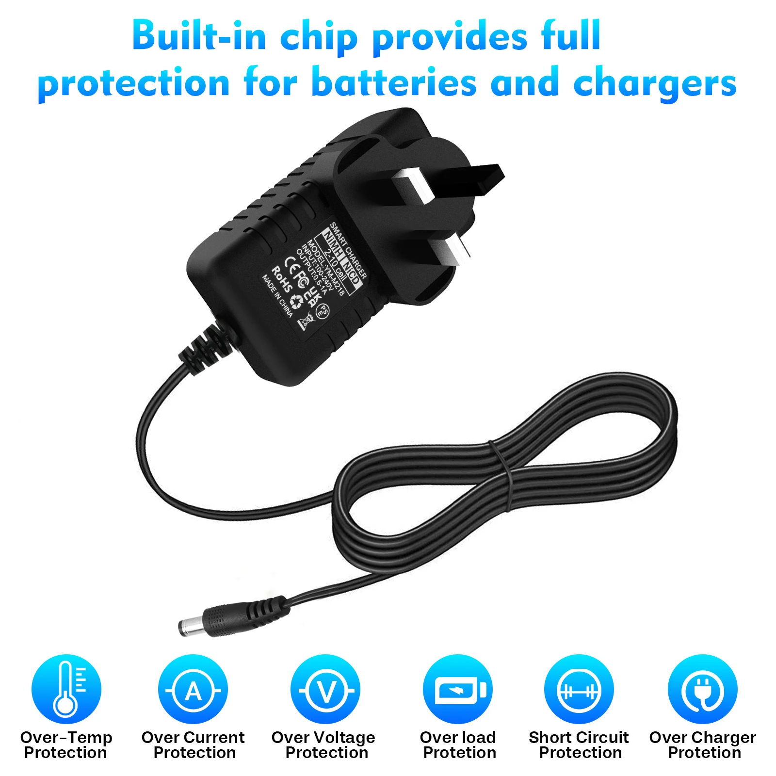 Chargeur NiMH NiCd 2-10S 500-800mA RC Universel Prise EU