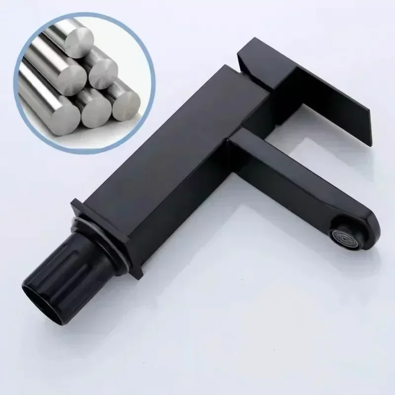Bathroom Faucet Black/Chrome Hot and Cold Mixer Vanity Kitchen Deck Mounted Sink Accessories