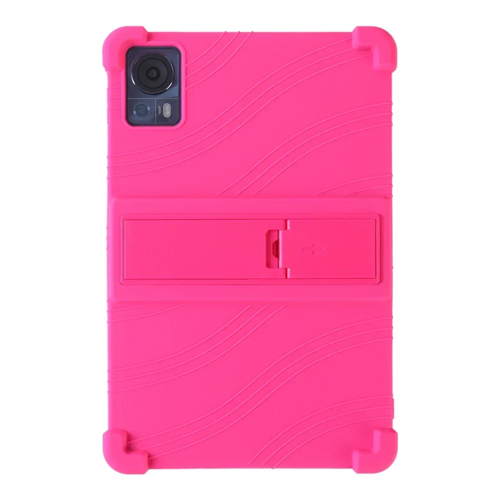 Enhanced Shockproof Tablet Case with Adjustable Stand and Precise Cutouts - 11 Inch, Soft Silicone