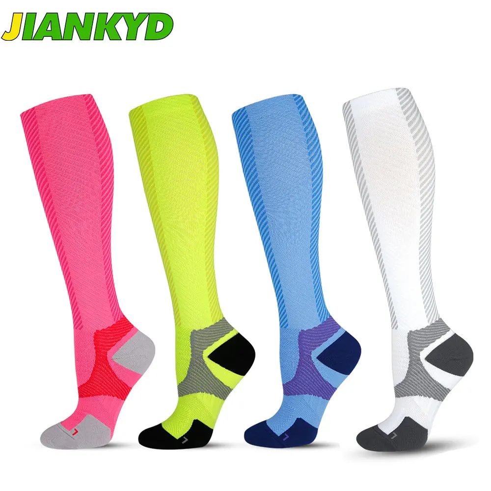 

JIANKYD 1Pair Compression Socks for Women and Men Circulation-Best Support for Running, Athletic, Nursing, Travel