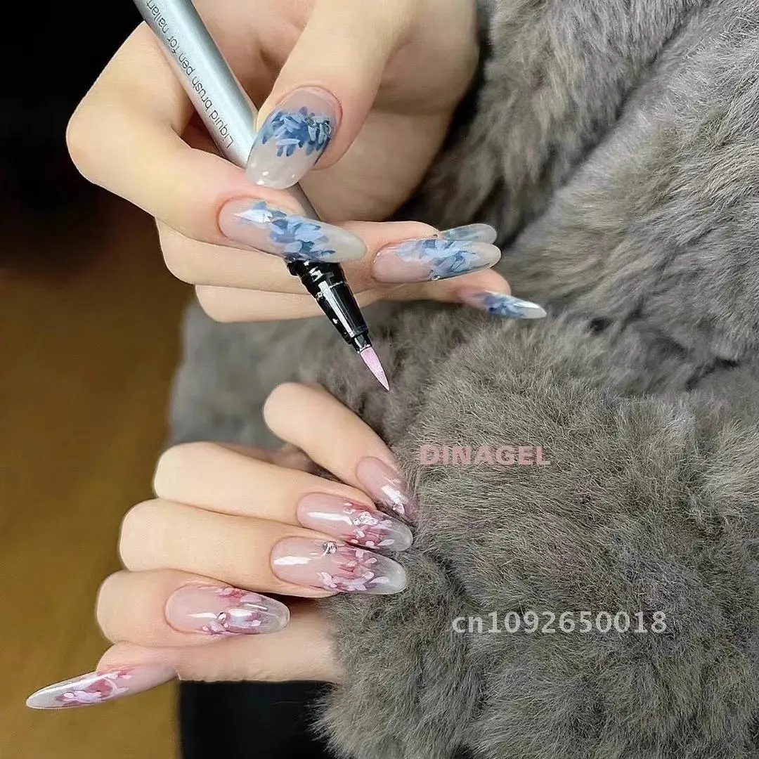 Dinagel 1-18 Color Nail Art Drawing Graffiti Pen Blooming Smoke Manicure Brush Painting Nail Drawing Pen DIY Tool