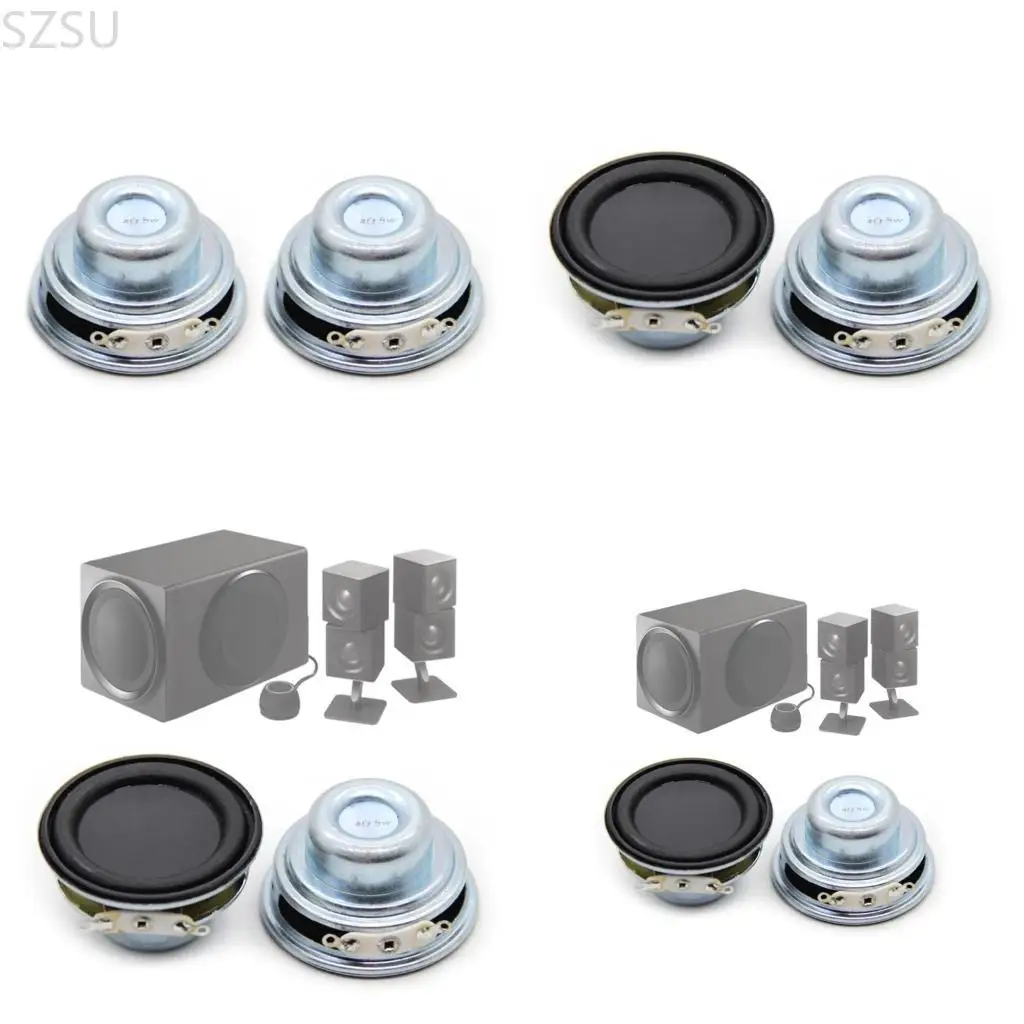 SZSU 2 pezzi 1.5 pollici portatile gamma completa altoparlante 40MM 4 Ohm 5W HiFi amplificatore altoparlante fai da