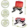 Cuisinart CGG-180T Petit Gourmet Portable Tabletop Propane Gas Grill, Red 17.6 x 18.6 x 11.8-Inch 2