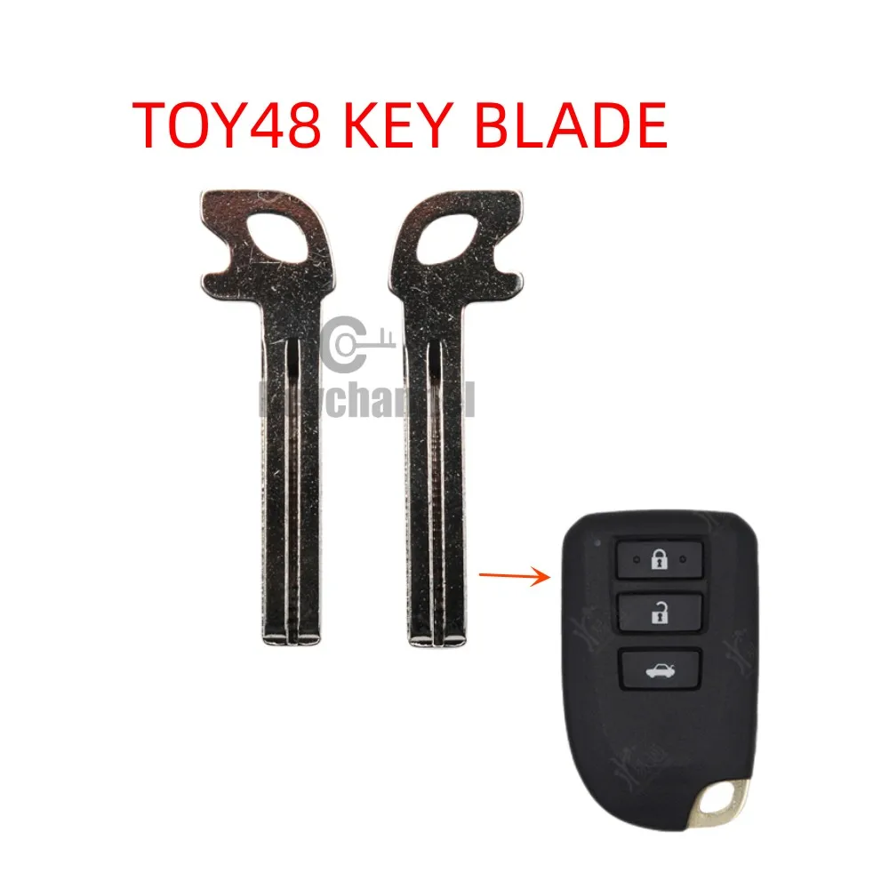 keychannel 1pcs Toy48 Smart Key Blank Keyless Remote Fob Emergency Blade for Toyota HIACE PORTE REGIUSACE VIOS YARIS Key Blade