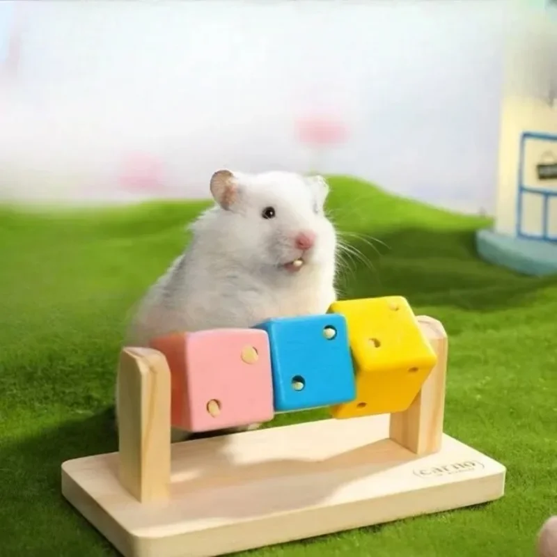 

Веселая игрушка для хомяка, деревянная морская свинка, игрушки для прорезывания зубов, маленькие товары для домашних животных