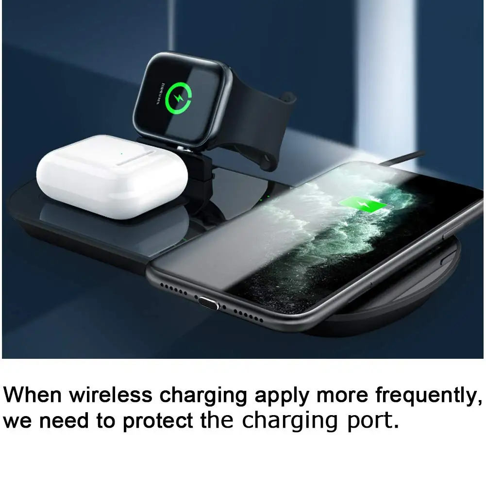 2Pcs 금속 충전 포트 먼지 플러그 iPhone 시리즈와 호환 가능, iPad AirPods 용 홀더가있는 Lightning 포트 커버 보호대
