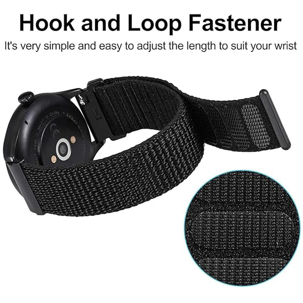 Nylon Loop Strap Band - 20mm/22mm | Durable and Stylish Watch Bracelet