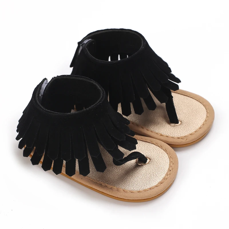 Sommer Neue Damen Baby Sandalen mit Quaste Design weiche Sohlen Babyschuhe 0-12 Monate Baby Wanderschuhe – Detail 15