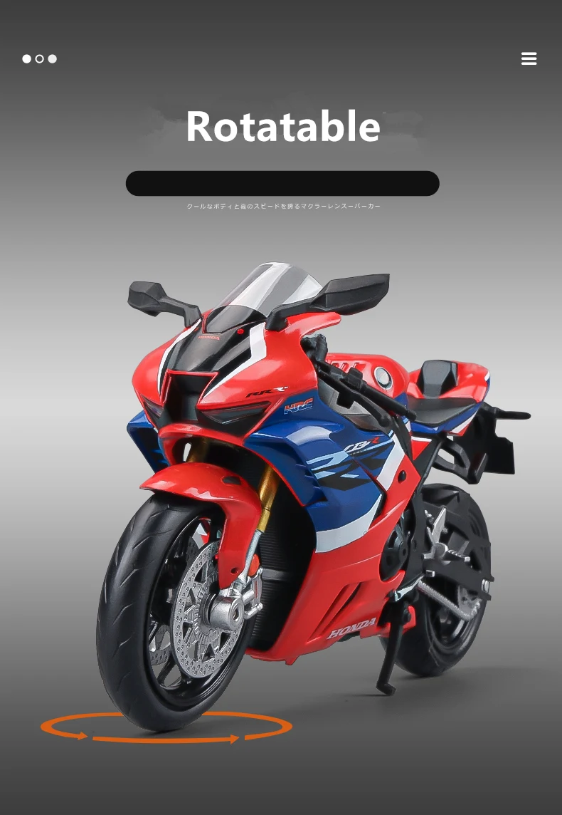 1:12 Honda Cbr 1000Rr-R Fire Blade Racing Motorcycle Model Diecast Alloy Metal Street Motorcycle Model
