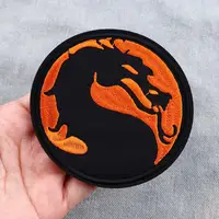 Street Games Cartoon Dragon Embroidered Iron-On Patch – DIY Decorative Patch Sticker for Jackets, Jeans, Bags & Clothing