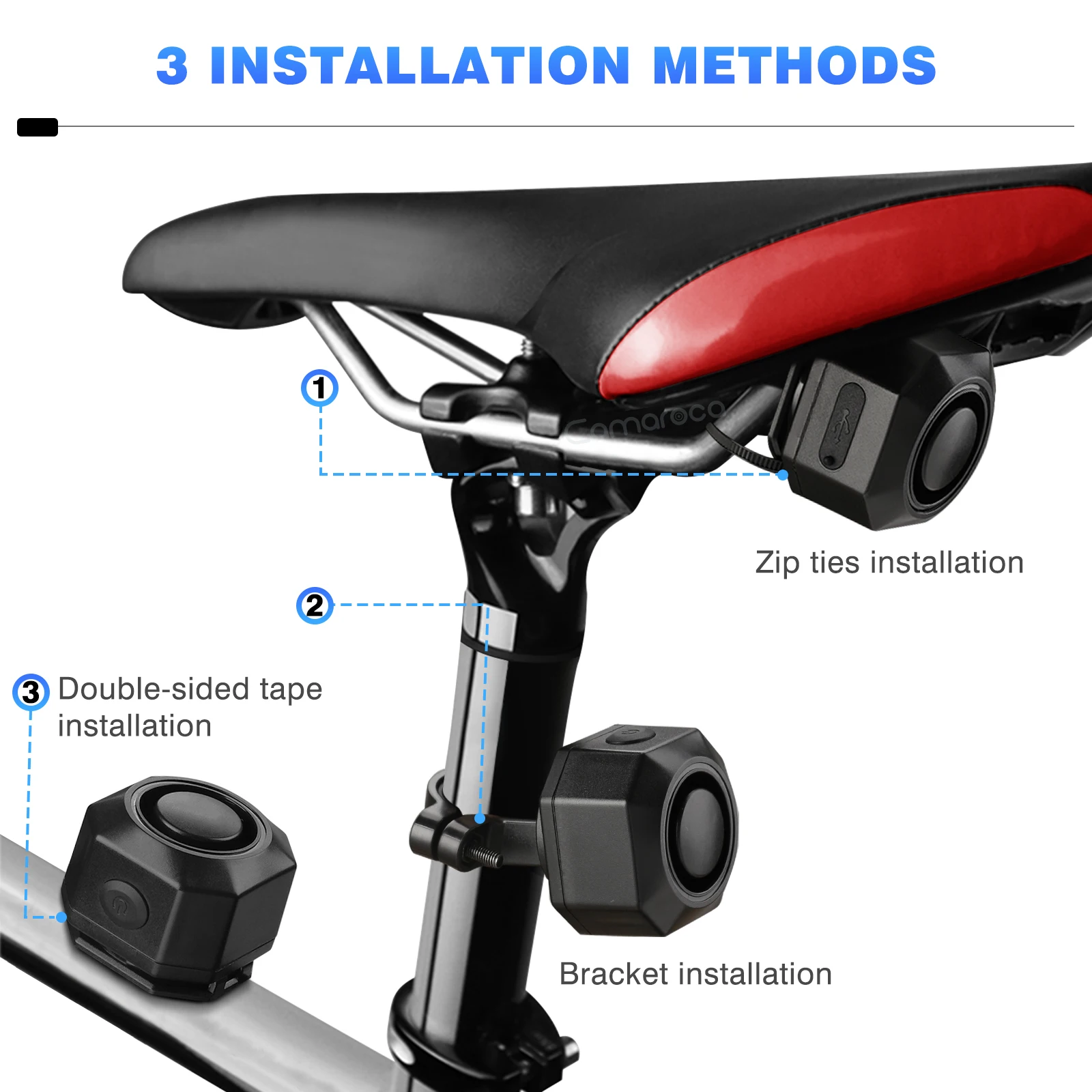 Camaroca nový bezdrátový jízdní kolo burglar alarm USB nabitá elektrický motocyklů koloběžka bicykl záruka ochrana vibrace alarm