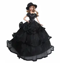 

1/6 Black Lace Princess Dress For Barbie Doll Clothes For Barbie Dollhouse Outfits Wedding Party Gown 11.5" Dolls Accessory Toys