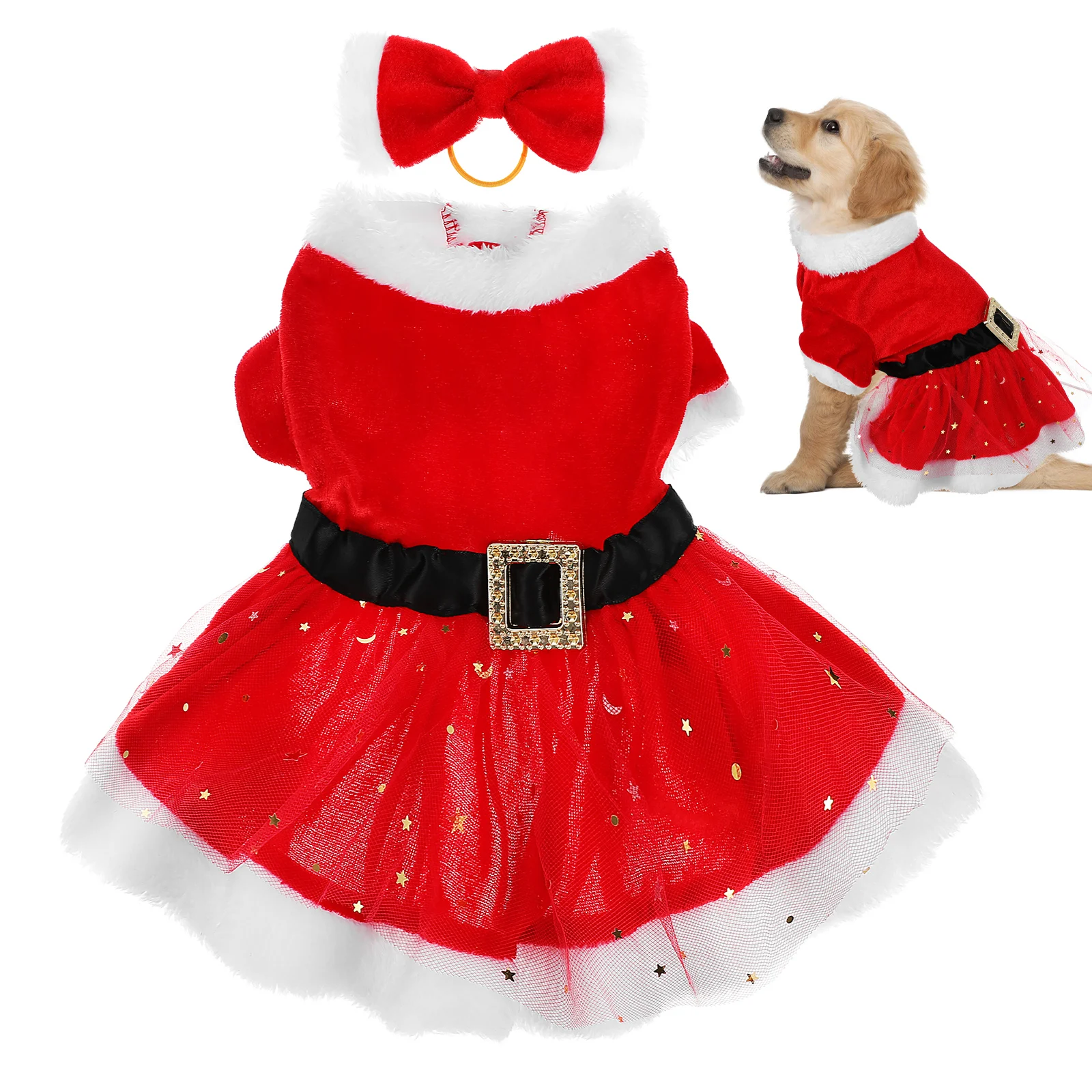 1 Set Dog Christmas Costume 1