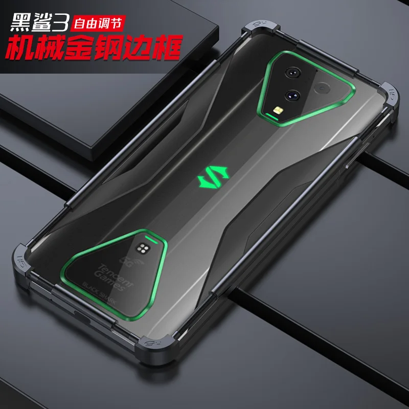 Original Metal Bumper Phone Case For Xiaomi Black Shark 5 5rs 4s 4 3 3s 2 Pro Aluminium Frame Protective Cover Fashion Shell