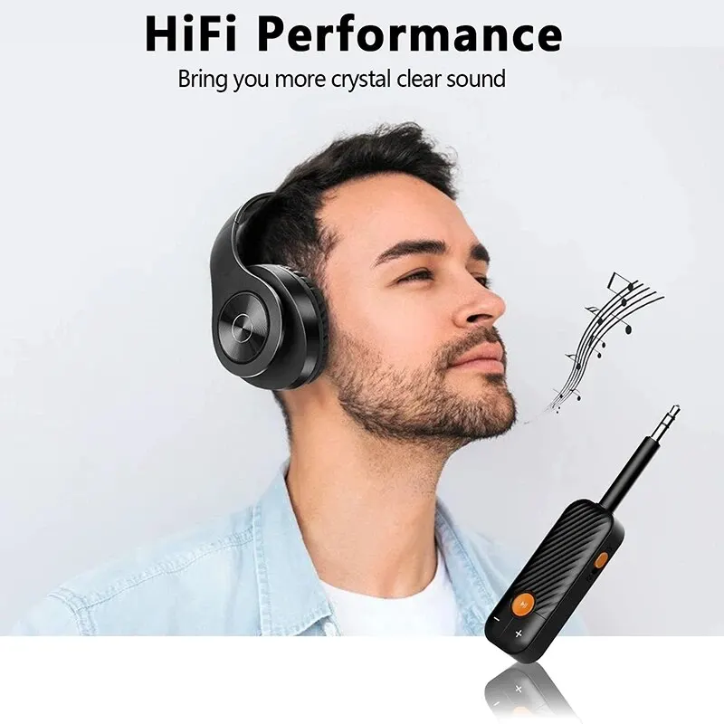 Bluetooth 5.2 Audio Receiver Transmitter 3.5MM 3.5 AUX With Mic Stereo Music Wireless Adapter For Headphones PC TV Car Speakers bluetooth transceiver adapter bluetooth aux adaptor bluetooth audio receiver bluetooth adapter audio adapter