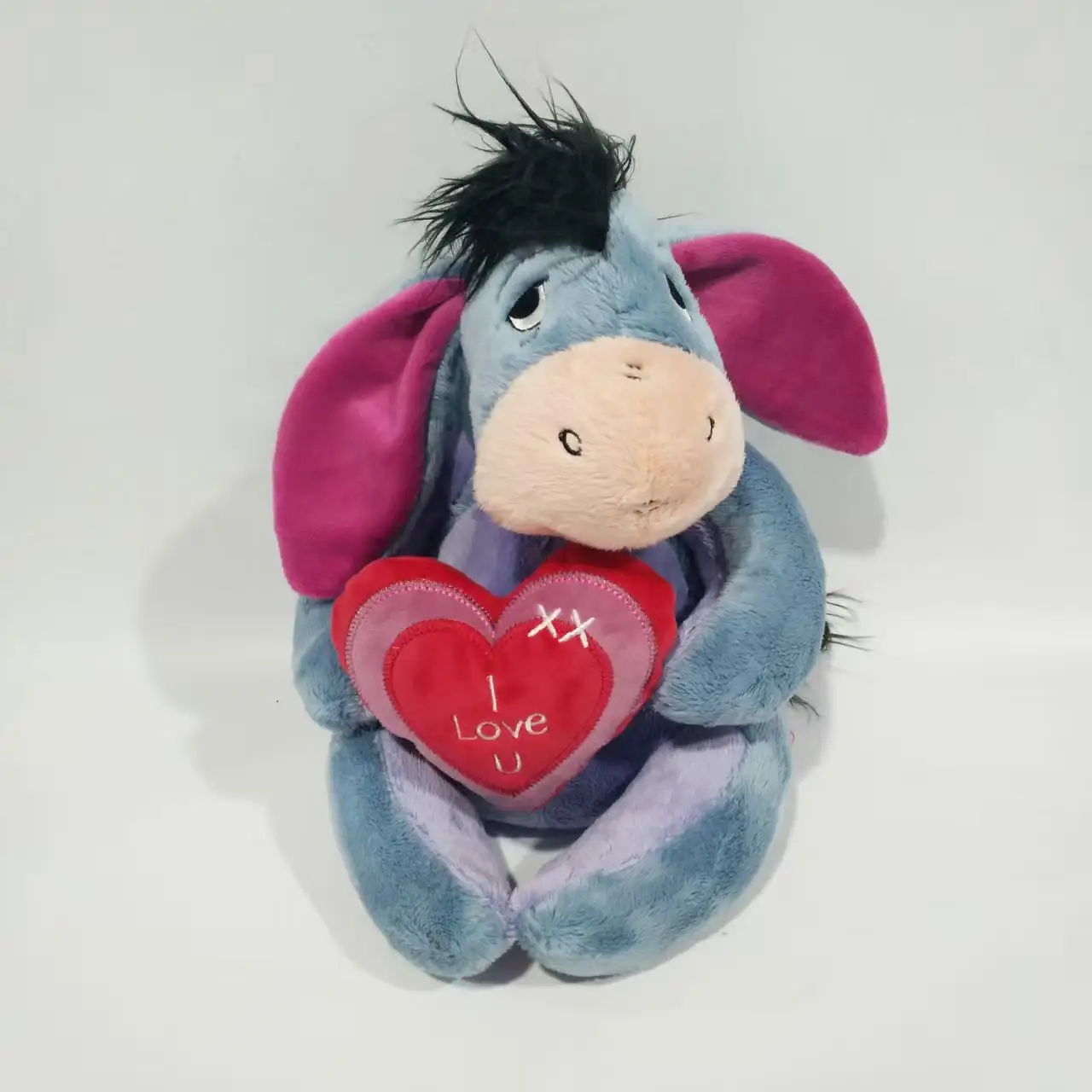 In-Stock 25cm Original Eeyore Donkey Plush Soft Doll Eeyore With I Love U Heart Toys Cute Valentine'S Day Gift